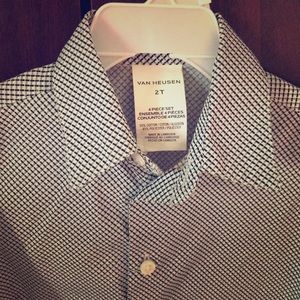 Van Hussein dress shirt button up size 2T